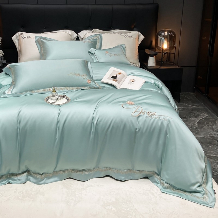 91家纺网 家纺一手货源 找家纺 家居1号家纺 2026新款60支LF级奥地利兰精天丝四件套-迪莉尔 迪莉尔-薄荷绿