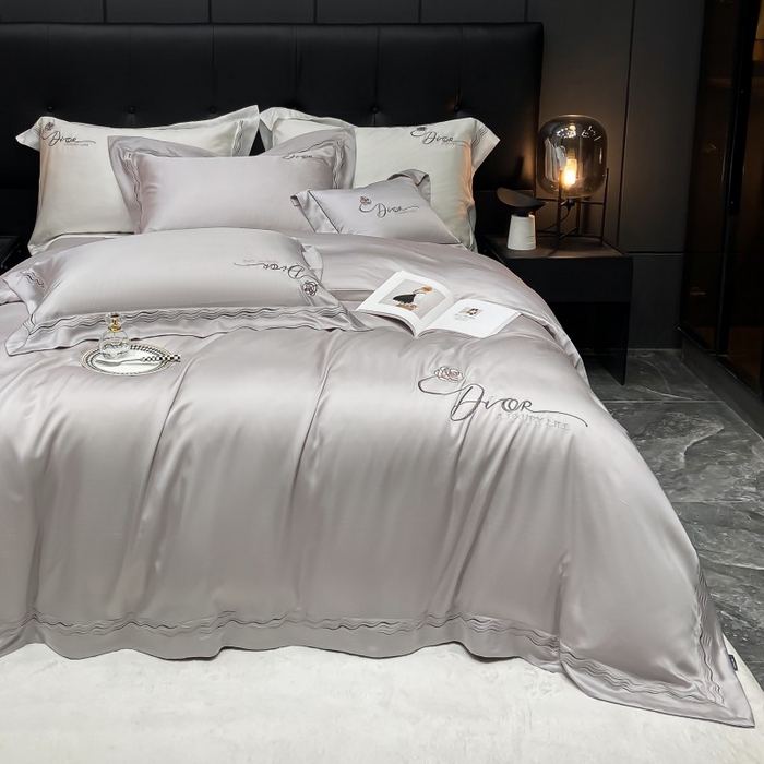 91家纺网 家纺一手货源 找家纺 家居1号家纺 2026新款60支LF级奥地利兰精天丝四件套-迪莉尔 迪莉尔-绅士灰