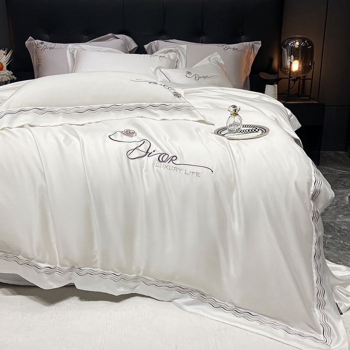 91家纺网 家纺一手货源 找家纺 家居1号家纺 2026新款60支LF级奥地利兰精天丝四件套-迪莉尔 迪莉尔-珍珠白