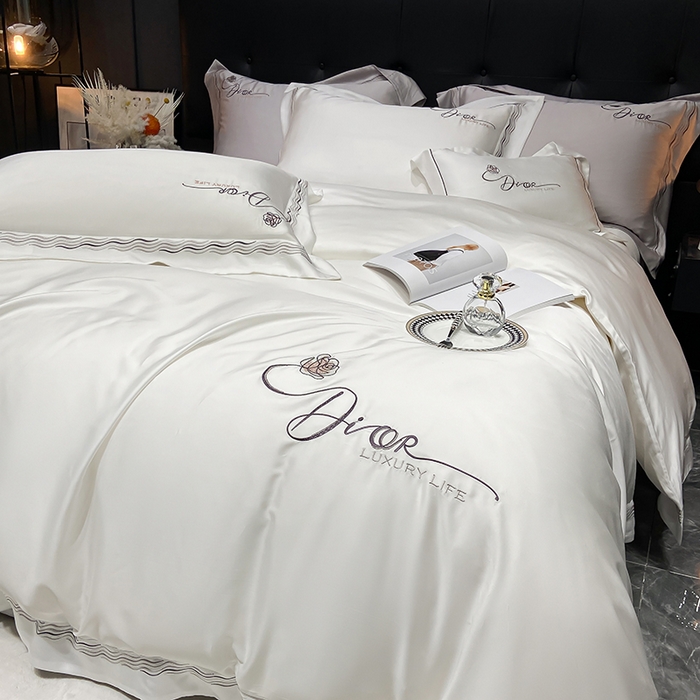 91家纺网 家纺一手货源 找家纺 家居1号家纺 2026新款60支LF级奥地利兰精天丝四件套-迪莉尔 迪莉尔-珍珠白