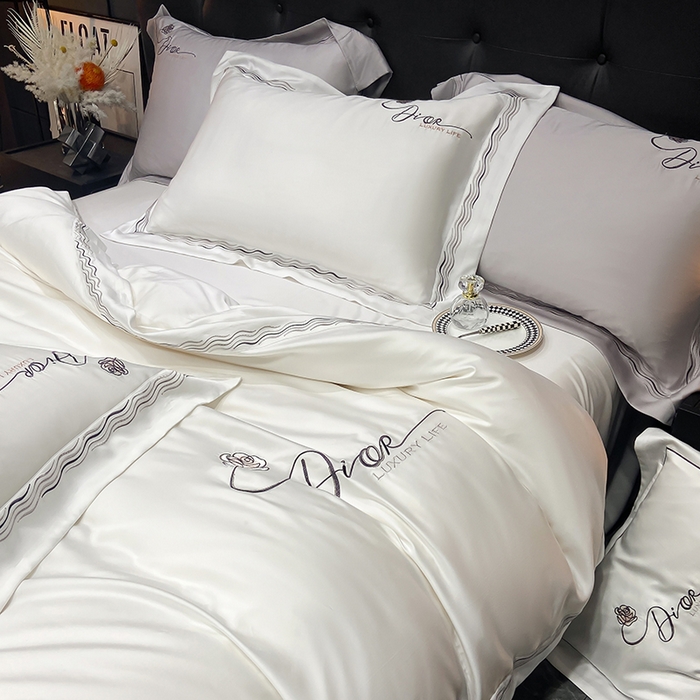 91家纺网 家纺一手货源 找家纺 家居1号家纺 2026新款60支LF级奥地利兰精天丝四件套-迪莉尔 迪莉尔-珍珠白