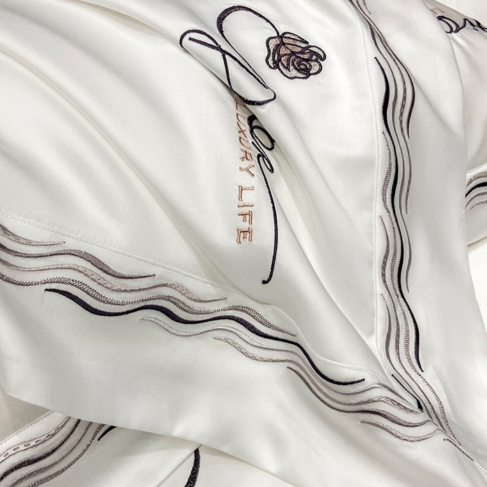 91家纺网 家纺一手货源 找家纺 家居1号家纺 2026新款60支LF级奥地利兰精天丝四件套-迪莉尔 迪莉尔-珍珠白