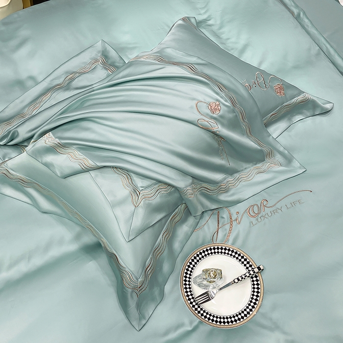 91家纺网 家纺一手货源 找家纺 家居1号家纺 2026新款60支LF级奥地利兰精天丝四件套-迪莉尔 迪莉尔-薄荷绿