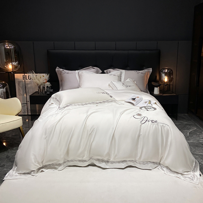 91家纺网 家纺一手货源 找家纺 家居1号家纺 2026新款60支LF级奥地利兰精天丝四件套-迪莉尔 迪莉尔-珍珠白