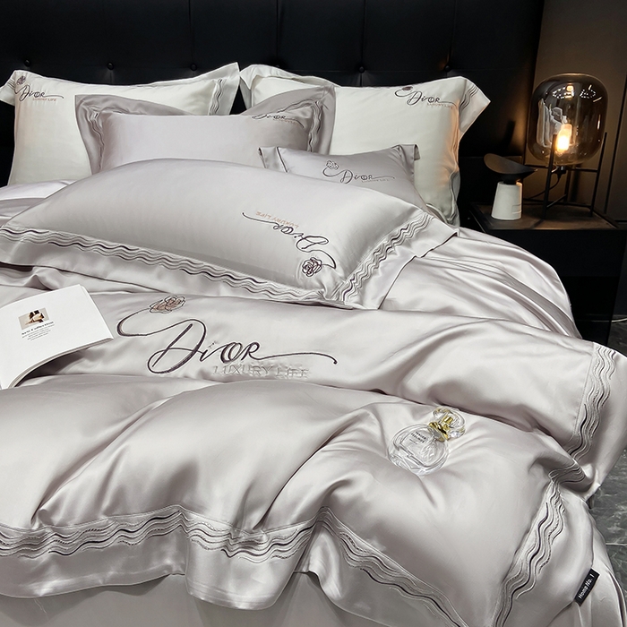 91家纺网 家纺一手货源 找家纺 家居1号家纺 2026新款60支LF级奥地利兰精天丝四件套-迪莉尔 迪莉尔-绅士灰