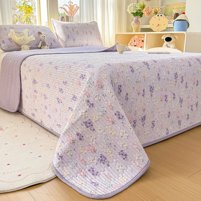 91家纺网 家纺一手货源 找家纺 （总）2026新款云感双层纱印花夹棉床盖