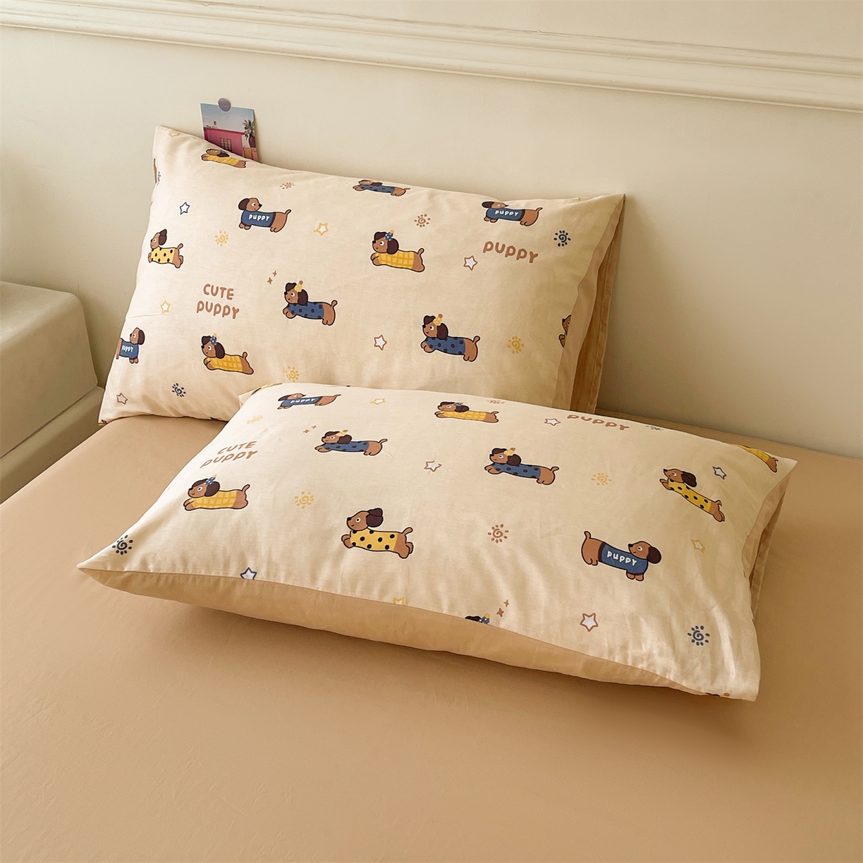 91家纺网 家纺一手货源 找家纺 仁凯家纺 2026新款A类里外全棉新疆棉花夏被四件套 被子被芯 萌犬星眠