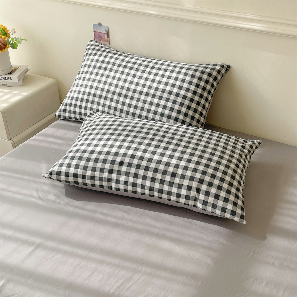 91家纺网 家纺一手货源 找家纺 仁凯家纺 2026新款A类里外全棉新疆棉花夏被四件套 被子被芯 灰序格