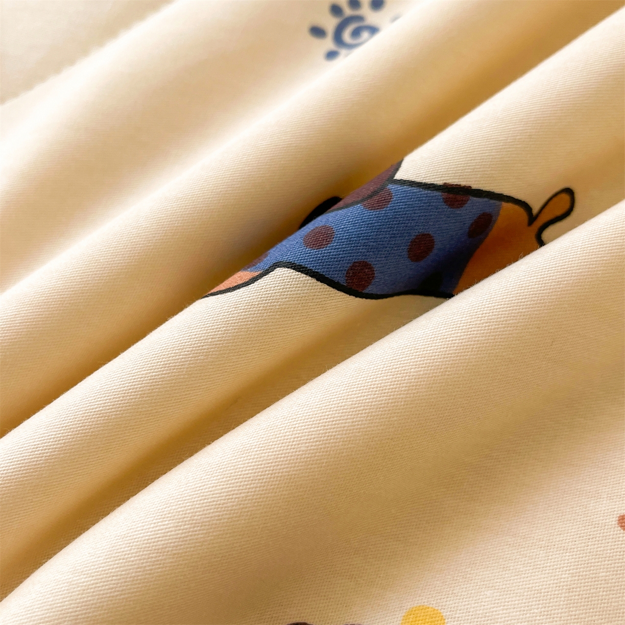 91家纺网 家纺一手货源 找家纺 仁凯家纺 2026新款A类里外全棉新疆棉花夏被四件套 被子被芯 萌犬星眠