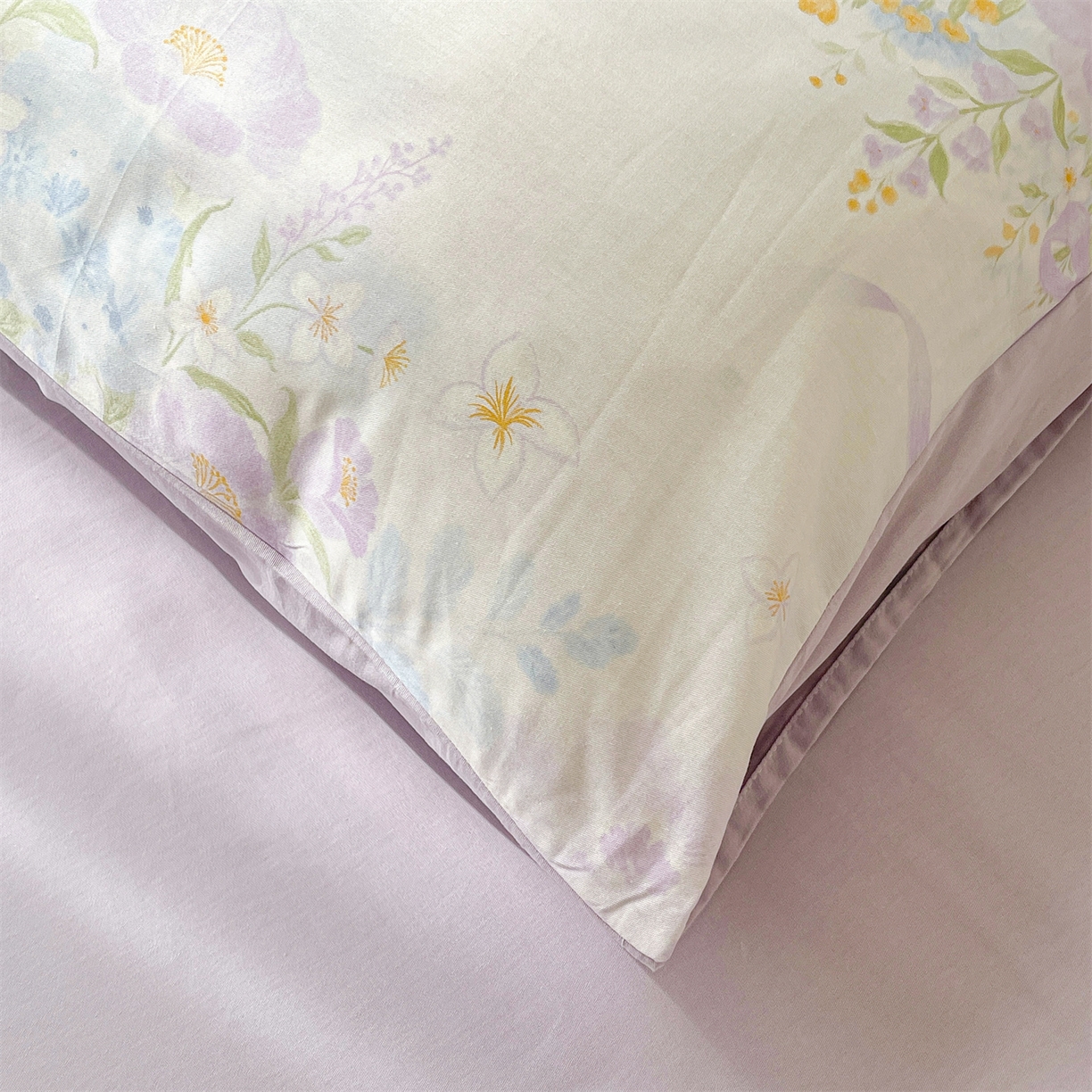 91家纺网 家纺一手货源 找家纺 仁凯家纺 2026新款A类里外全棉新疆棉花夏被四件套 被子被芯 紫雾花境