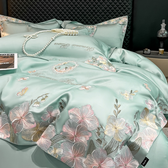 家居1号家纺 2026新款60支LF级奥地利兰精天丝四件套-倾城之恋 倾城之恋-薄荷绿