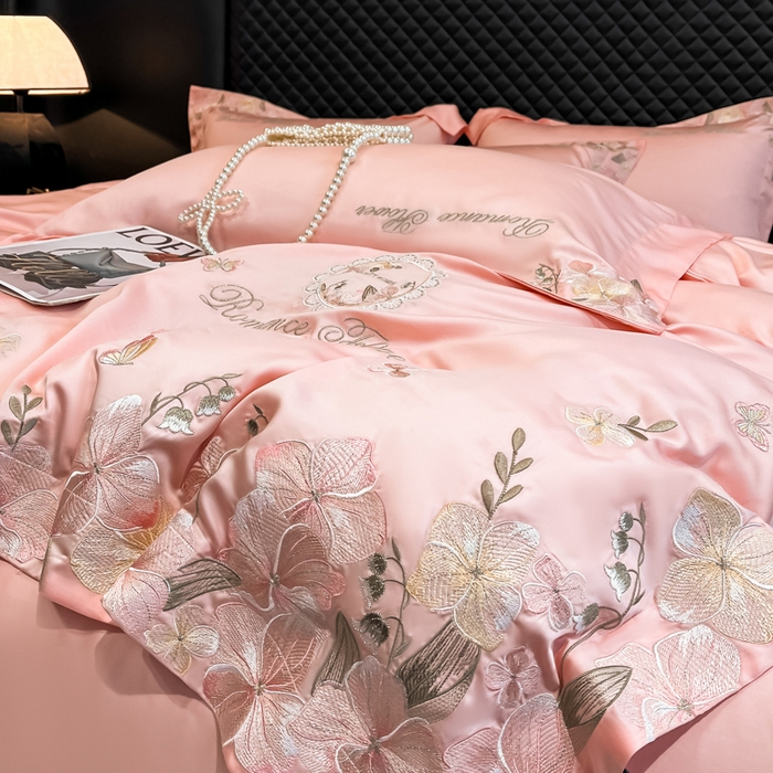 91家纺网 家纺一手货源 找家纺 家居1号家纺 2026新款60支LF级奥地利兰精天丝四件套-倾城之恋 倾城之恋-荷粉