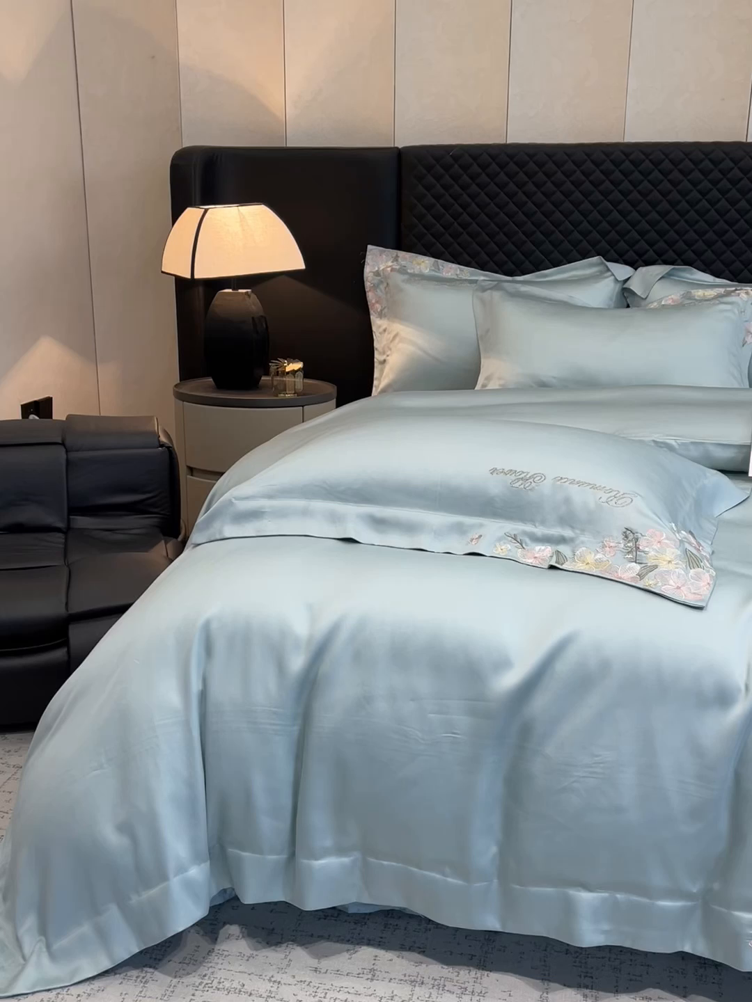 91家纺网 家纺一手货源 找家纺 家居1号家纺 2026新款60支LF级奥地利兰精天丝四件套-倾城之恋 倾城之恋-薄荷绿