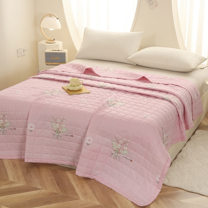 91家纺网 家纺一手货源 找家纺 （总）被多多被业 2026新款亲肤棉绗绣夏被空调被夏凉被