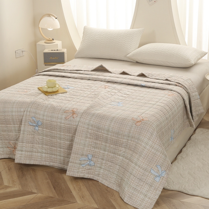 91家纺网 家纺一手货源 找家纺 （总）被多多被业 2026新款亲肤棉绗绣夏被空调被夏凉被