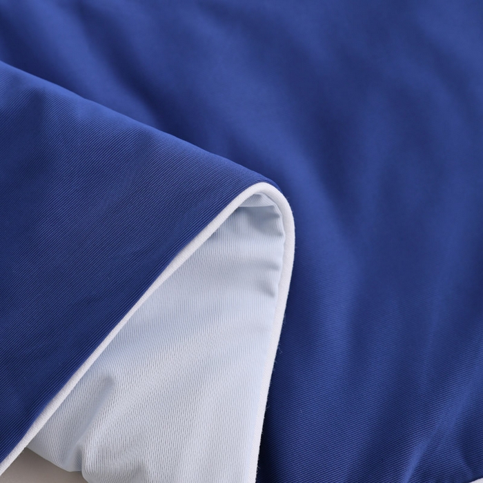 91家纺网 家纺一手货源 找家纺 憨豆家纺 2026春夏新款凉感丝A类锦氨（170克）55大豆抗菌夏被夏凉被空调被（配礼盒） 藏青+雾凇蓝