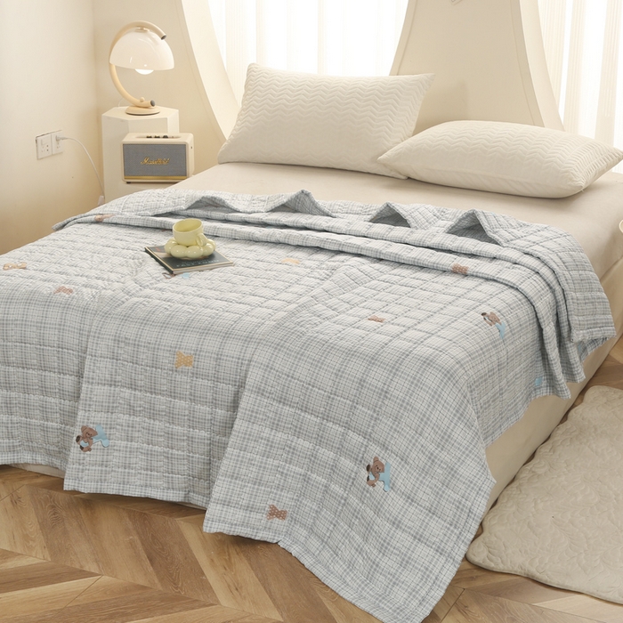 91家纺网 家纺一手货源 找家纺 （总）被多多被业 2026新款亲肤棉绗绣夏被空调被夏凉被