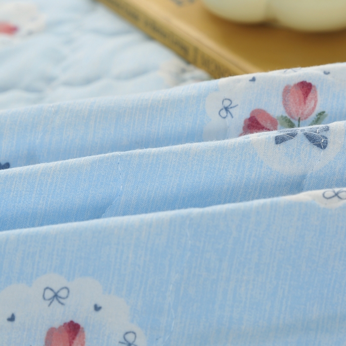 91家纺网 家纺一手货源 找家纺 被多多被业 2026新款亲肤棉绗绣夏被空调被夏凉被 爱的花海