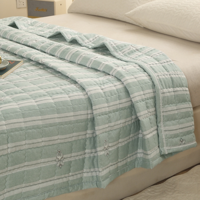 91家纺网 家纺一手货源 找家纺 被多多被业 2026新款亲肤棉绗绣夏被空调被夏凉被 安格拉