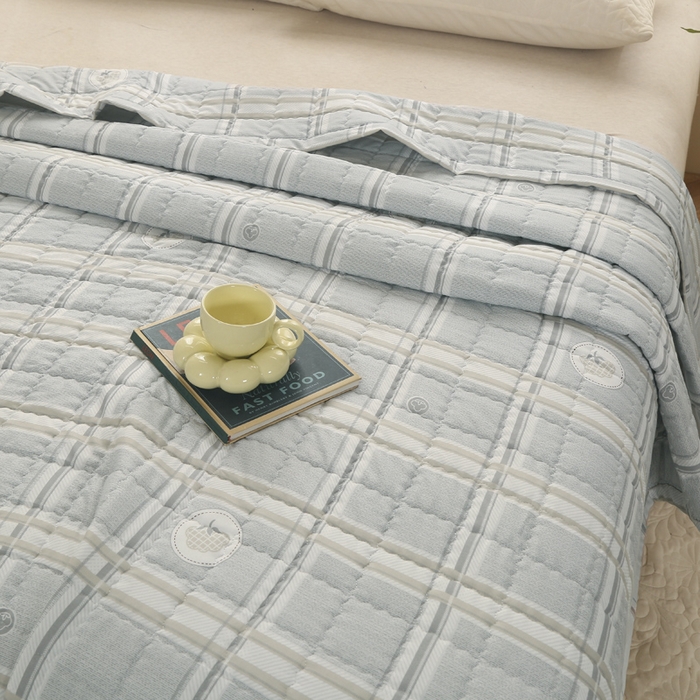 91家纺网 家纺一手货源 找家纺 被多多被业 2026新款亲肤棉绗绣夏被空调被夏凉被 巴克曼