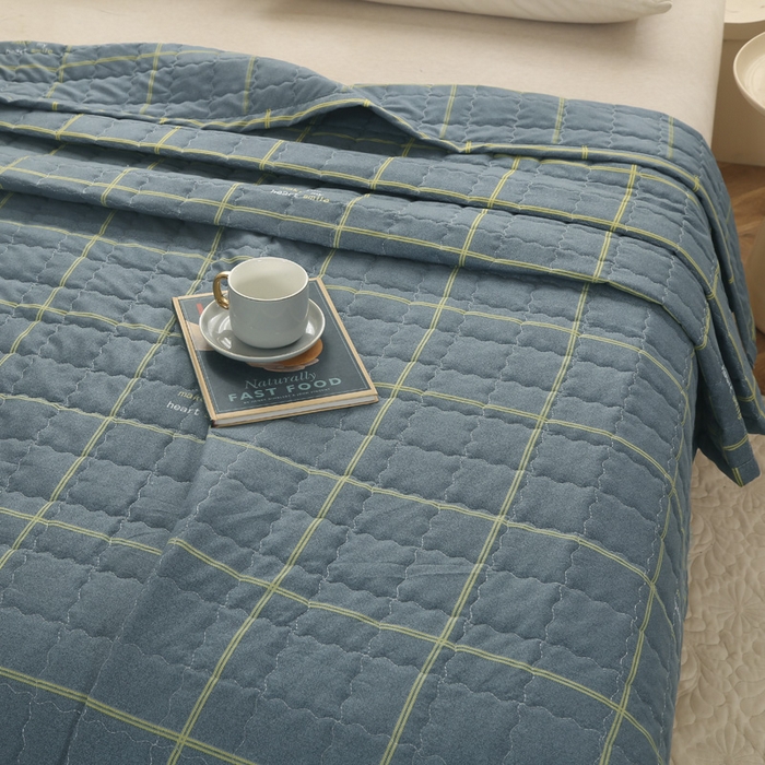 91家纺网 家纺一手货源 找家纺 被多多被业 2026新款亲肤棉绗绣夏被空调被夏凉被 格致生活