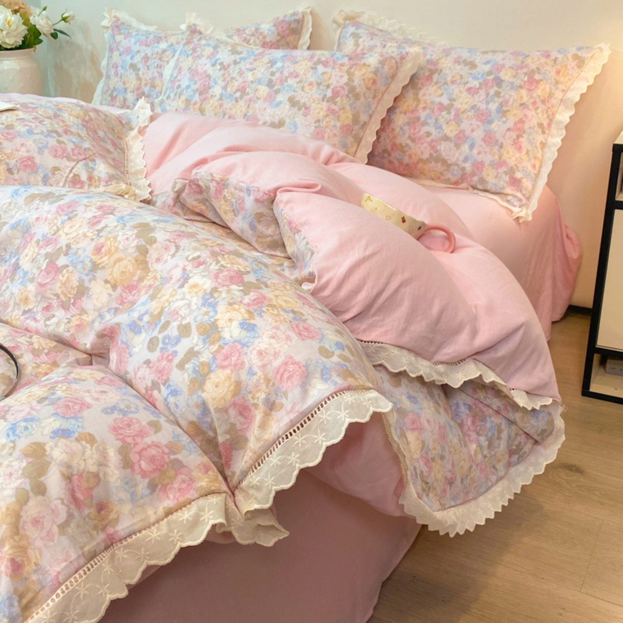 91家纺网 家纺一手货源 找家纺 （总）红淳家纺 2026新款全棉A类双层纱四件套