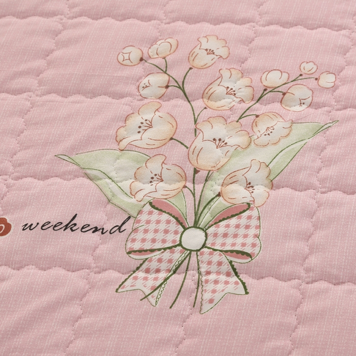 91家纺网 家纺一手货源 找家纺 被多多被业 2026新款亲肤棉绗绣夏被空调被夏凉被 花漾粉