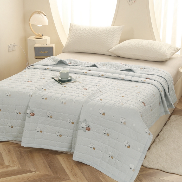 被多多被业 2026新款亲肤棉绗绣夏被空调被夏凉被 魔法花园