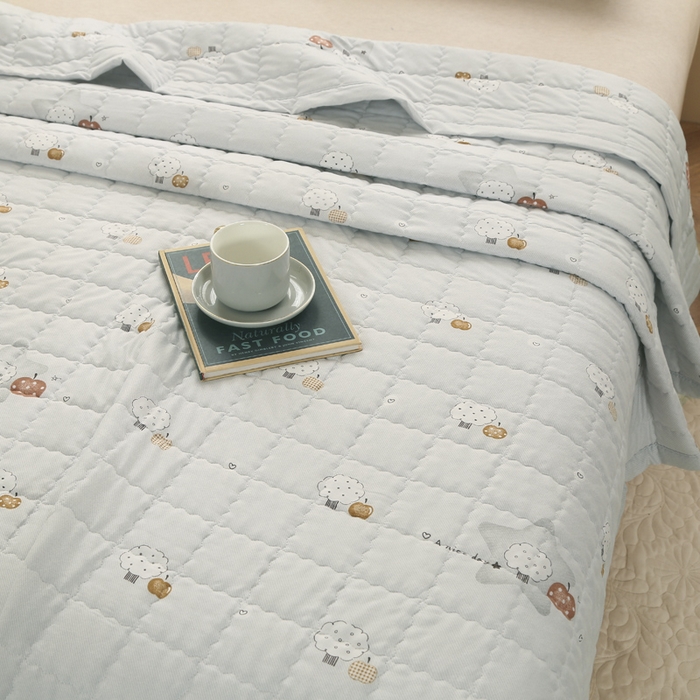 91家纺网 家纺一手货源 找家纺 被多多被业 2026新款亲肤棉绗绣夏被空调被夏凉被 魔法花园