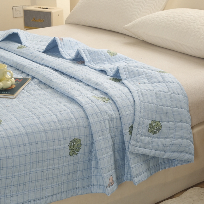 91家纺网 家纺一手货源 找家纺 被多多被业 2026新款亲肤棉绗绣夏被空调被夏凉被 普塞风情