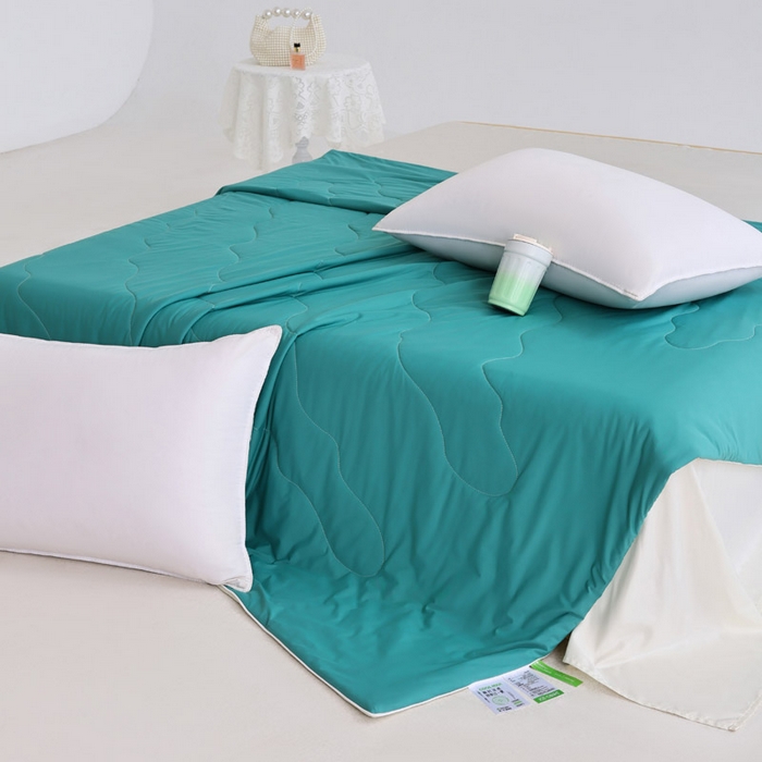 91家纺网 家纺一手货源 找家纺 （总）憨豆家纺 2026春夏新款凉感丝A类锦氨（170克）55大豆抗菌夏被夏凉被空调被（配礼盒）