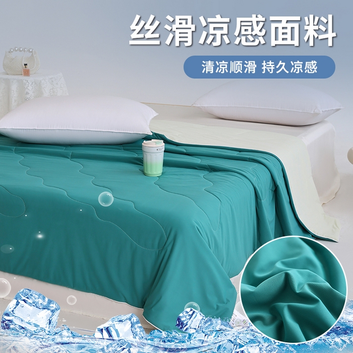 91家纺网 家纺一手货源 找家纺 （总）憨豆家纺 2026春夏新款凉感丝A类锦氨（170克）55大豆抗菌夏被夏凉被空调被（配礼盒）