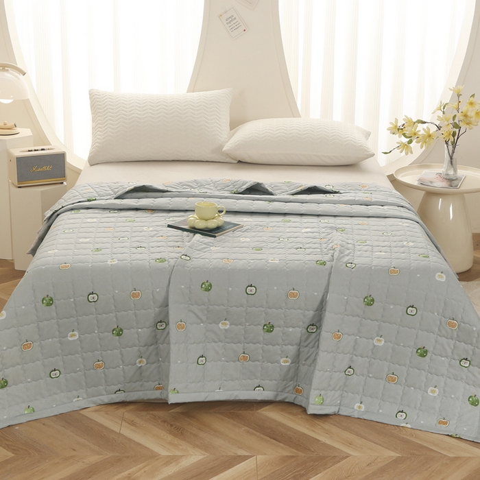 91家纺网 家纺一手货源 找家纺 被多多被业 2026新款亲肤棉绗绣夏被空调被夏凉被 盛夏果实