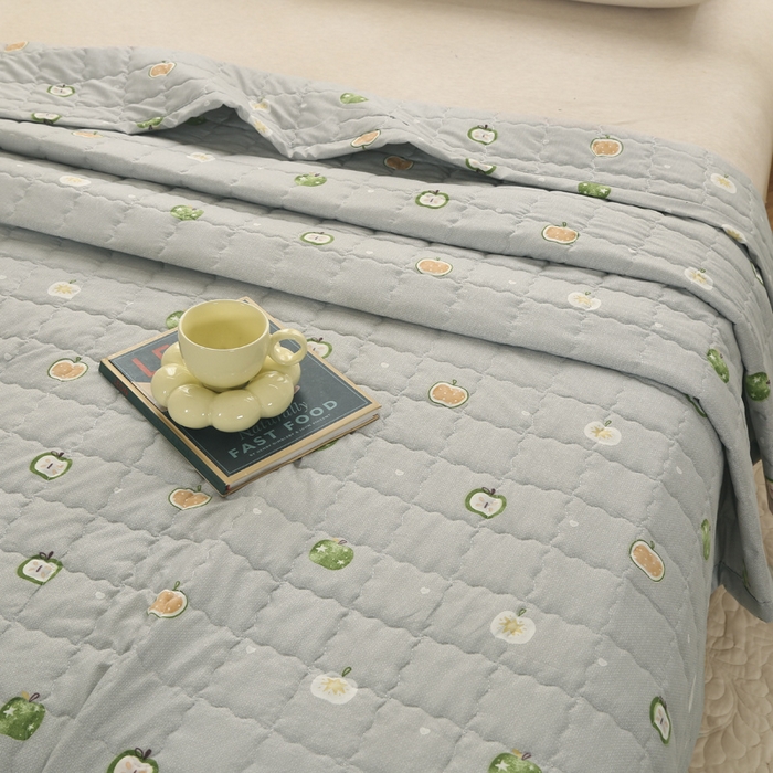 91家纺网 家纺一手货源 找家纺 被多多被业 2026新款亲肤棉绗绣夏被空调被夏凉被 盛夏果实