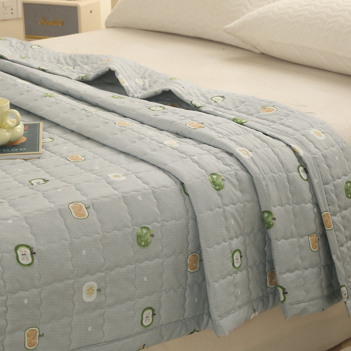 91家纺网 家纺一手货源 找家纺 被多多被业 2026新款亲肤棉绗绣夏被空调被夏凉被 盛夏果实