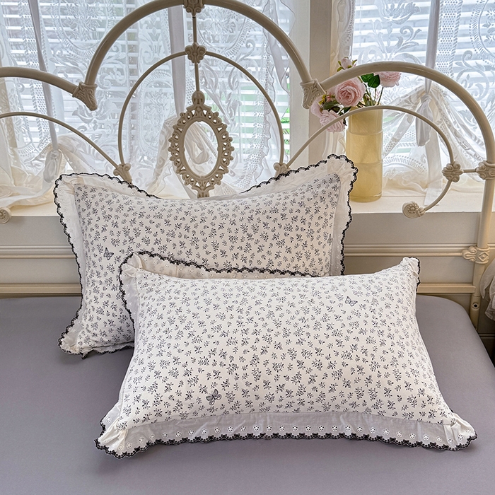 91家纺网 家纺一手货源 找家纺 （总）沐珩家纺 2026新款古法水洗仿棉云感棉印花单枕套