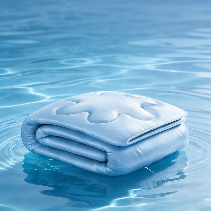 91家纺网 家纺一手货源 找家纺 憨豆家纺 2026新款水洗冰丝夏被四件套星球水洗真丝夏凉被（含抗菌棉）跨境外贸床笠款空调被 冰川蓝