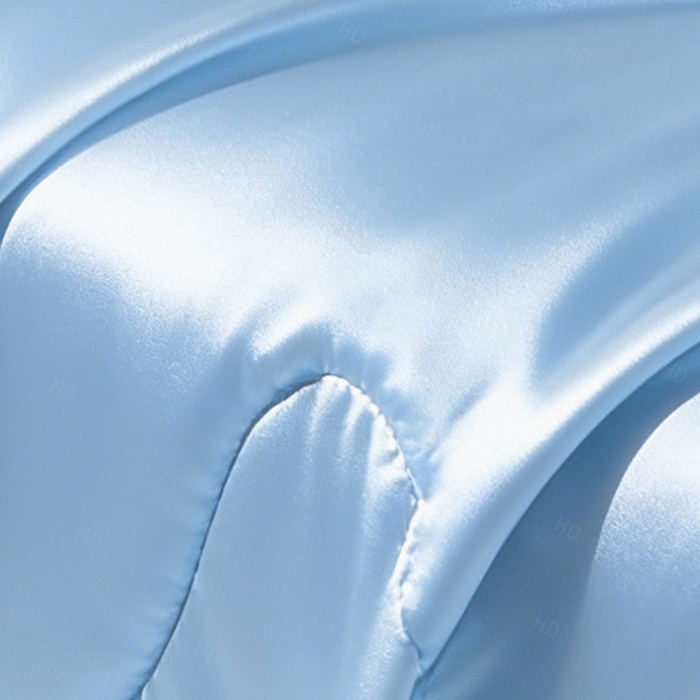 91家纺网 家纺一手货源 找家纺 憨豆家纺 2026新款水洗冰丝夏被四件套星球水洗真丝夏凉被（含抗菌棉）跨境外贸床笠款空调被 冰川蓝