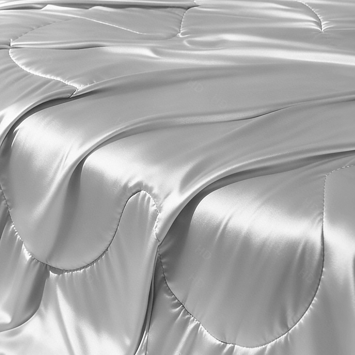 91家纺网 家纺一手货源 找家纺 憨豆家纺 2026新款水洗冰丝夏被四件套星球水洗真丝夏凉被（含抗菌棉）跨境外贸床笠款空调被 冰海灰