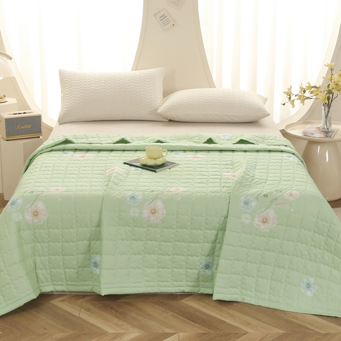 91家纺网 家纺一手货源 找家纺 被多多被业 2026新款亲肤棉绗绣夏被空调被夏凉被 悠然