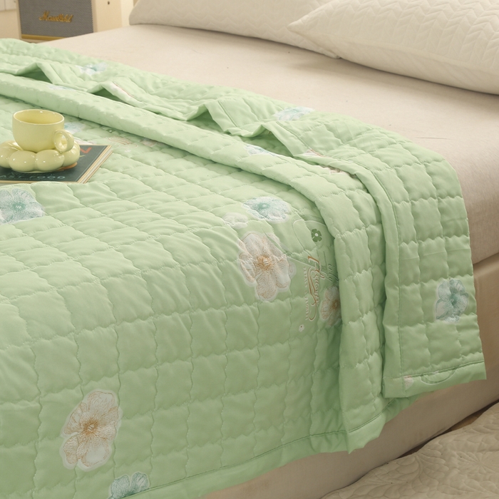 91家纺网 家纺一手货源 找家纺 被多多被业 2026新款亲肤棉绗绣夏被空调被夏凉被 悠然