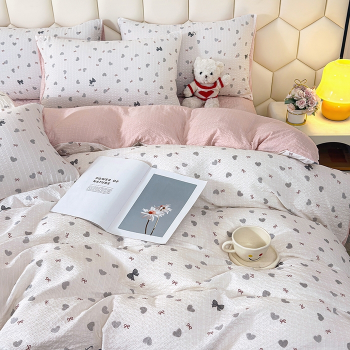 91家纺网 家纺一手货源 找家纺 （总）栩裕纺织 2026新款云感双层纱床盖四件套