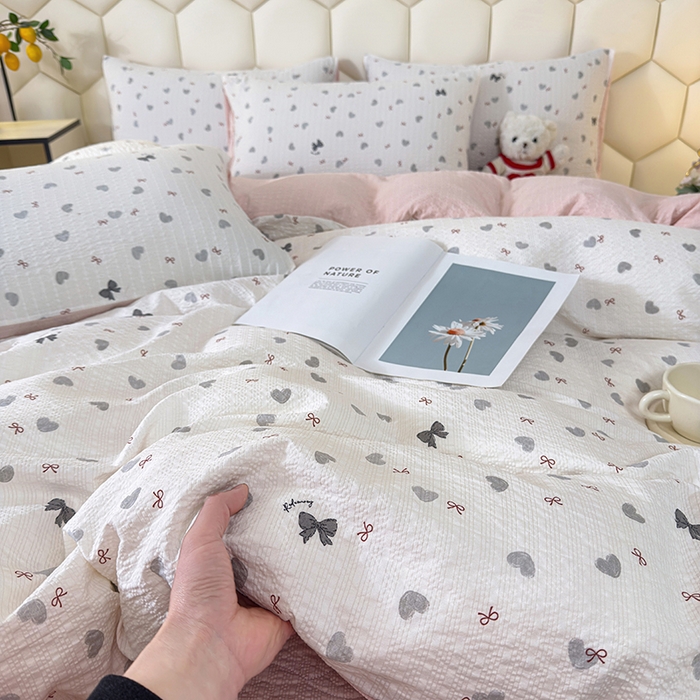 91家纺网 家纺一手货源 找家纺 （总）栩裕纺织 2026新款云感双层纱床盖四件套