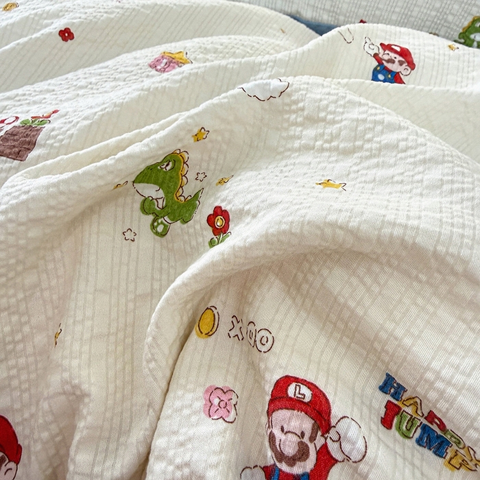 91家纺网 家纺一手货源 找家纺 栩裕纺织 2026新款云感双层纱床盖四件套 百变马力