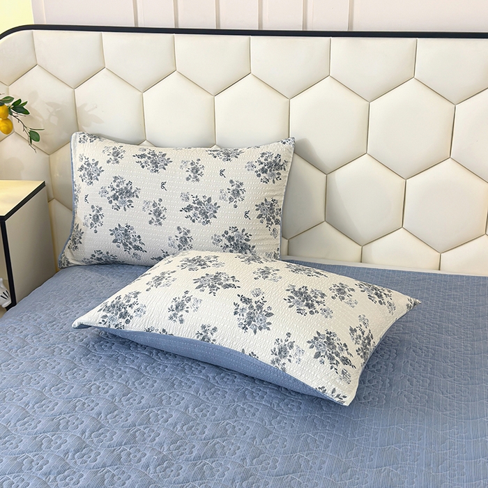 91家纺网 家纺一手货源 找家纺 栩裕纺织 2026新款云感双层纱床盖四件套 沐颜