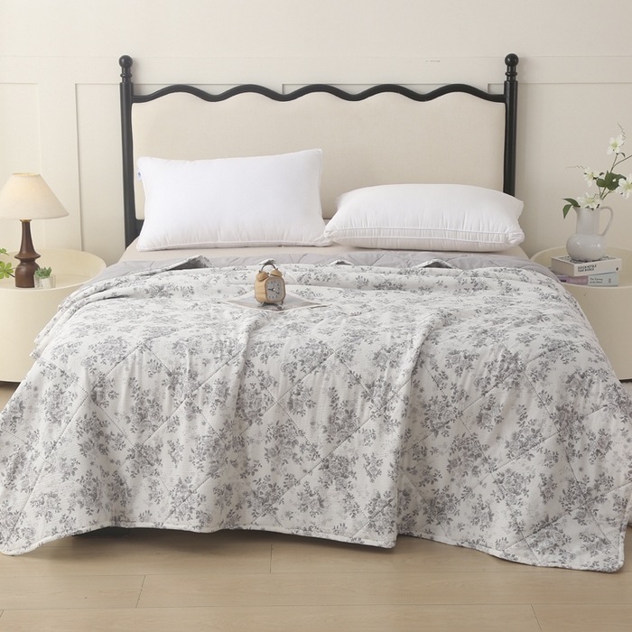 91家纺网 家纺一手货源 找家纺 被多多被业 2026新款皱皱纱夏被夏凉被空调被 暗香