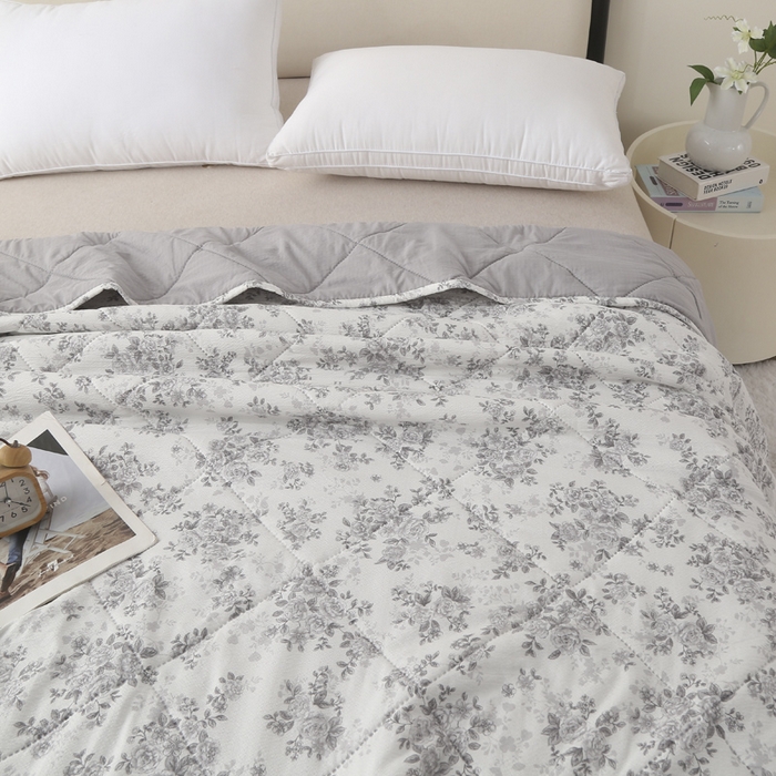 91家纺网 家纺一手货源 找家纺 被多多被业 2026新款皱皱纱夏被夏凉被空调被 暗香