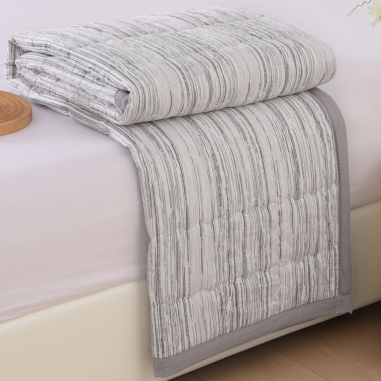 被多多被业 2026新款皱皱纱夏被夏凉被空调被 纯梦