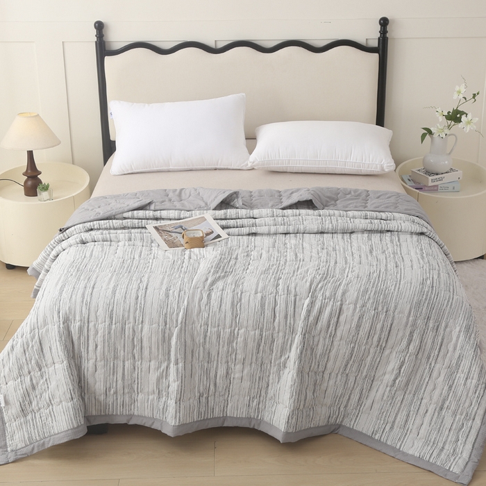 91家纺网 家纺一手货源 找家纺 被多多被业 2026新款皱皱纱夏被夏凉被空调被 纯梦