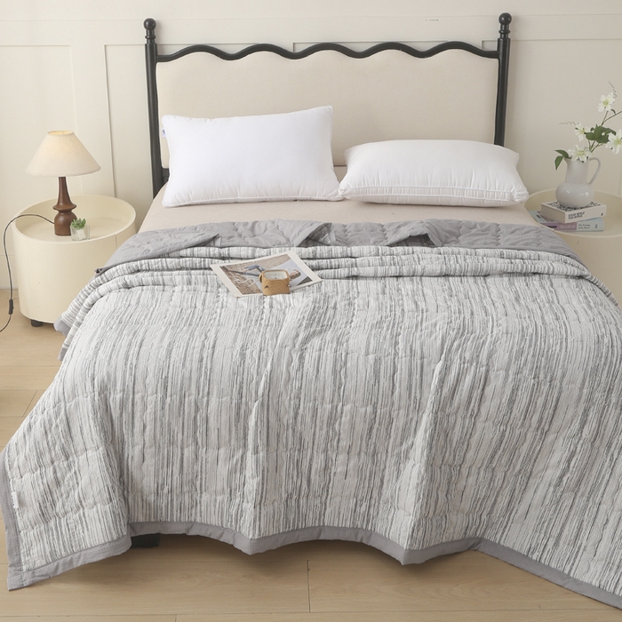 91家纺网 家纺一手货源 找家纺 被多多被业 2026新款皱皱纱夏被夏凉被空调被 纯梦